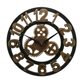 Industrielle Wanduhr Zahnrad-Design für Wohnzimmer & Büro