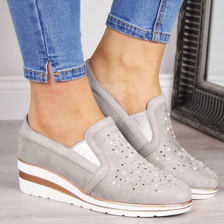 Ortopædiske kilehæl-sneakers for komfort og støtte hele dagen
