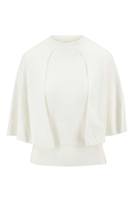 Pullover in maglia con mantella