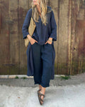 Damen-Set aus langem Tunika und Hose, bequem und elegant