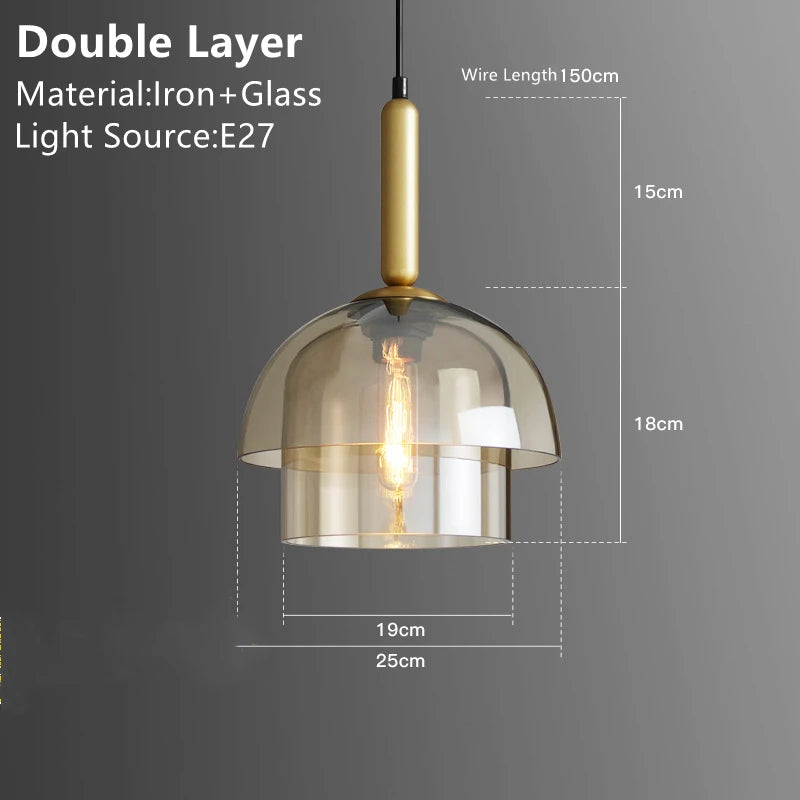 Doma - Moderne Pendelleuchte im Dome-Design mit Zeitgenössischer Beleuchtung und Verstellbarem Kabel
