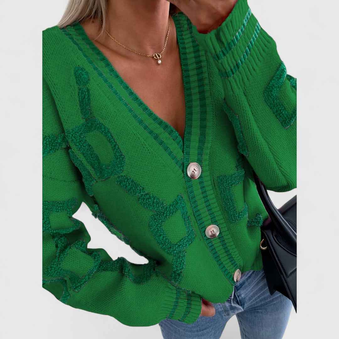 Cristine - Eleganter Strick-Cardigan mit Blockfilter