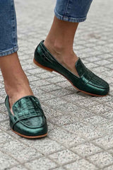 Krokodilleder-Optik-Loafer - Ultra-schlanker Slip-On-Stil