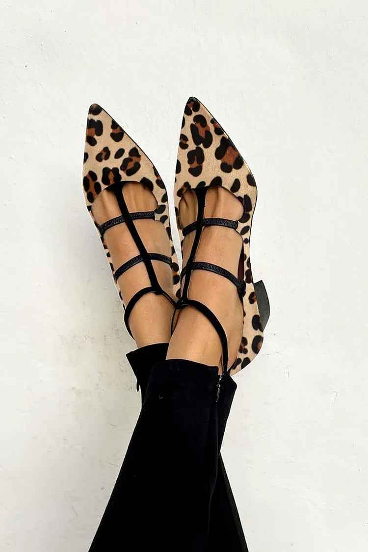 Leopard Riemchen-High Heels für einen stilvollen und selbstbewussten Auftritt