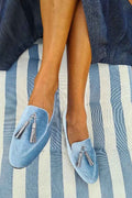 Elegante Slipper mit silbernen Quasten