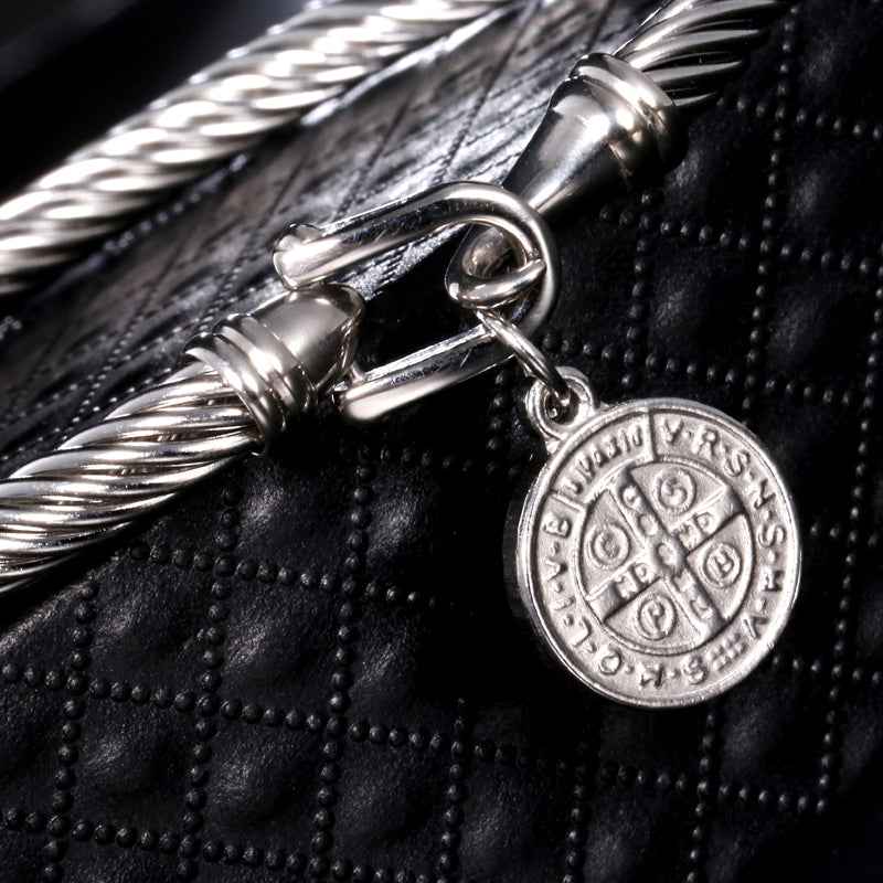 Bedelarmband Heilige Benedictus Goudkleurig - Religieuze Herren/Damen Armband