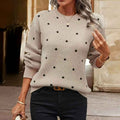 Smart pullover med polka-dots til en hyggelig stil damer