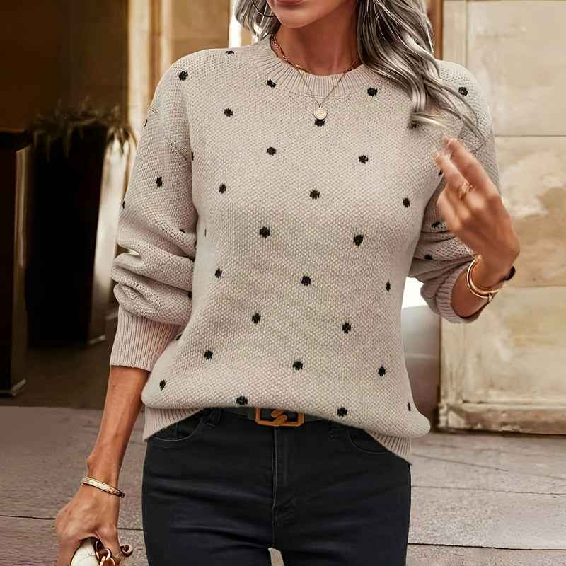 Nina - Schicker Pullover mit Polka-Dots für einen gemütlichen Stil