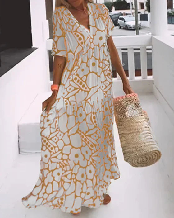 Noa | Elegantes Bohemästischer Stil Blumen-Kleid