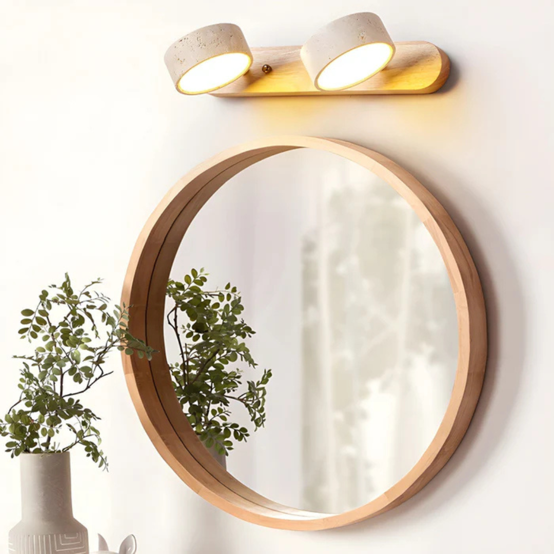 Lyra - Elegante Innenwandleuchte aus Travertin für stilvolle Beleuchtung