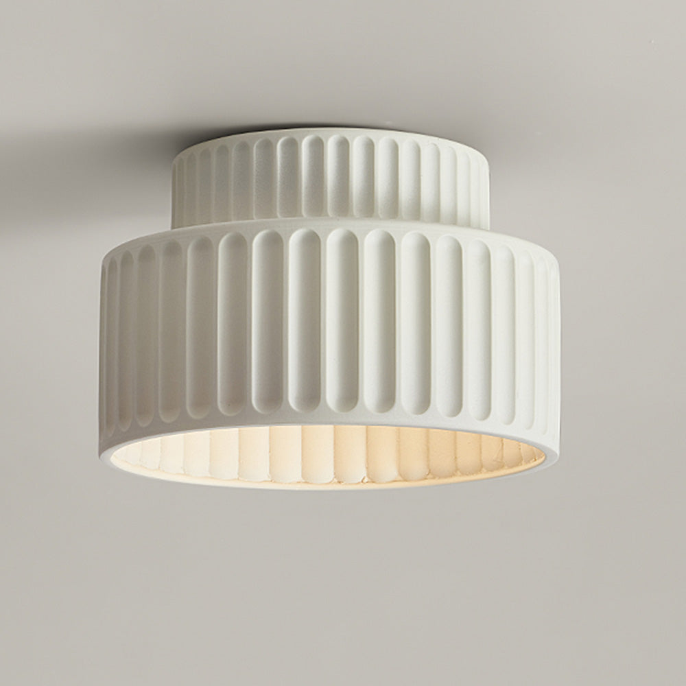 Geriffelte Deckenleuchte - Zweistufiges Trommel-Design