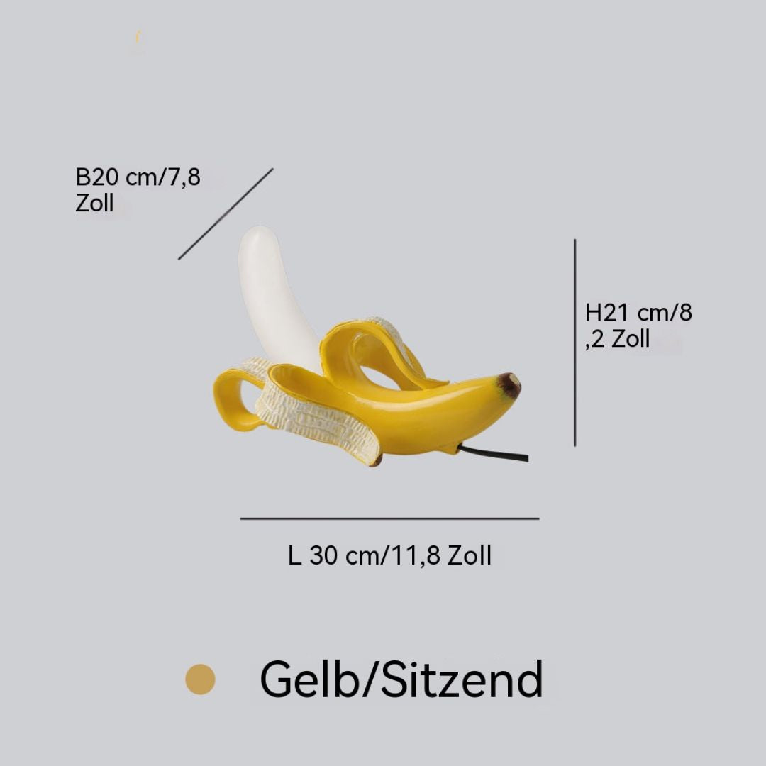 Art-Deco Bananen-Tischlampe - Dekoratives Akzentlicht