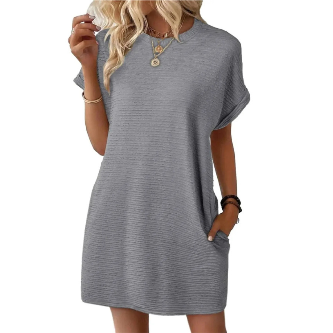 Liora | Lässiges Kleid mit Rundhalsausschnitt
