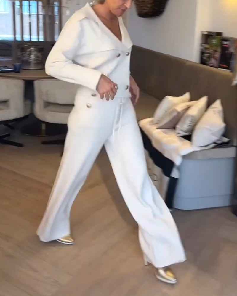 Elegantes und stilvolles V-Ausschnitt Set Fashion