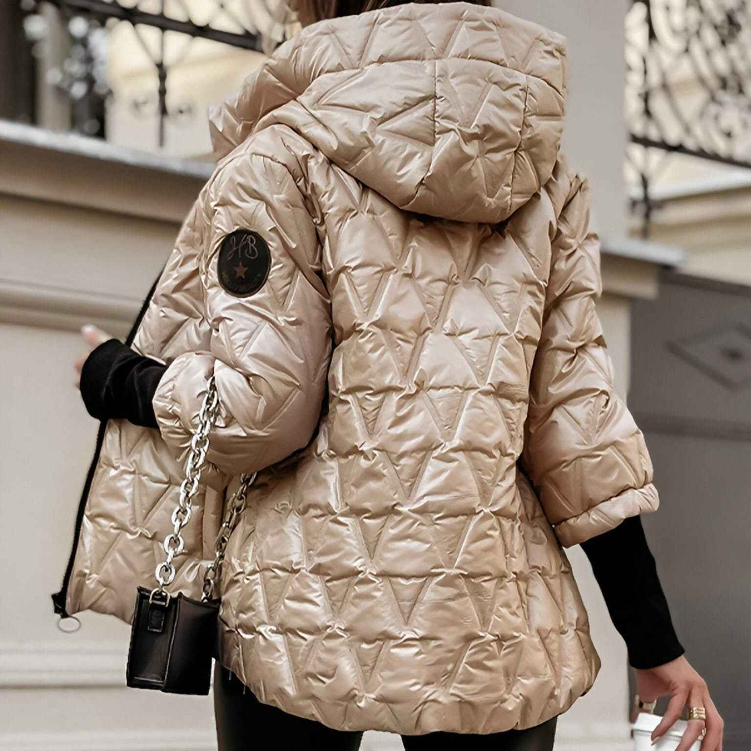 Carolina gequiltete Pufferjacke mit Oversized-Kragen – gemütlich, chic und warm