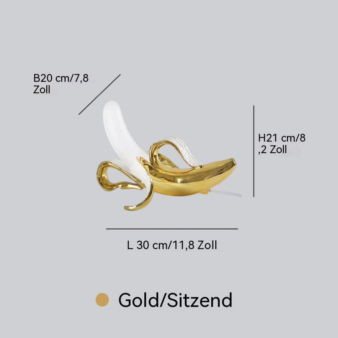 Art-Deco Bananen-Tischlampe - Dekoratives Akzentlicht