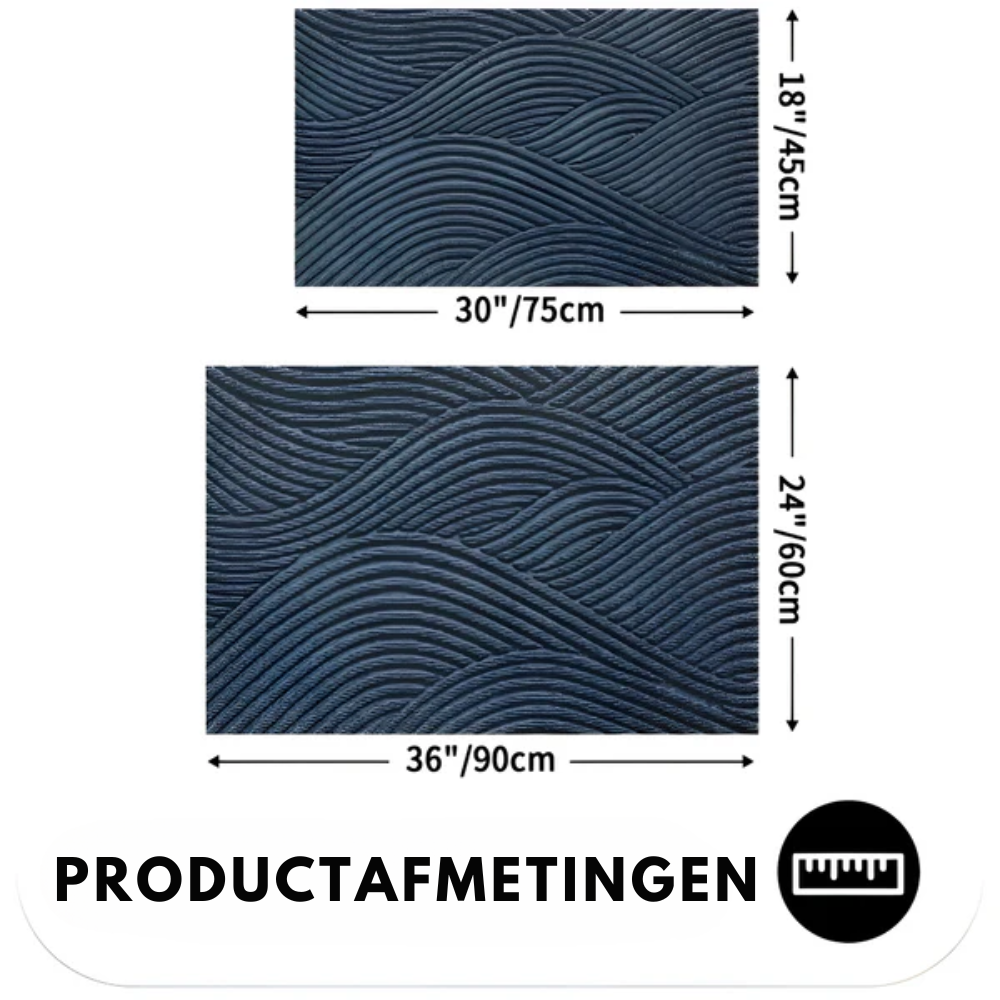 Velione - Stilvolle rechteckige PVC Fußmatte mit modernem geometrischem Muster für rutschfesten Schutz