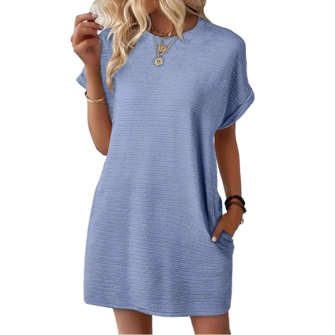 Liora | Lässiges Kleid mit Rundhalsausschnitt