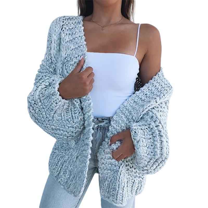 Gemütlicher dicker Mohair-Cardigan für Damen