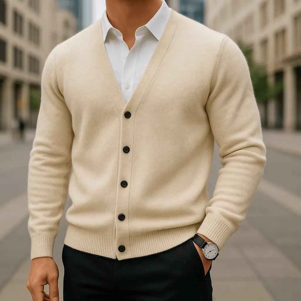 Lucas | Herren-Cardigan im Casual-Stil – Weicher Strick für täglichen Komfort und Stil