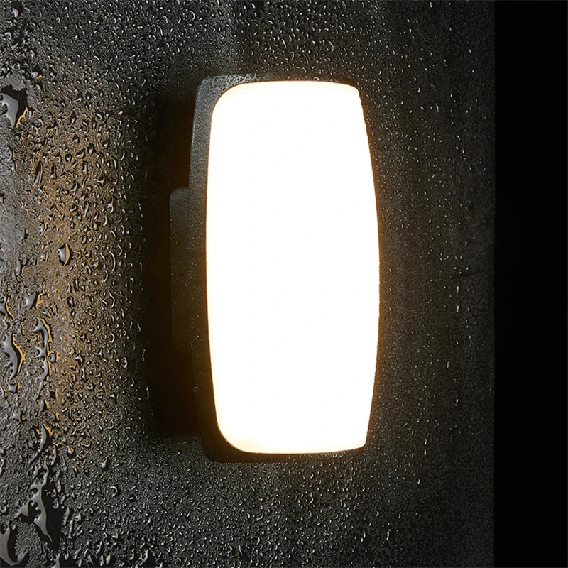 Astyra - Moderne schwarze Außenwandlampe mit LED und IP65 Wasserdichtigkeit