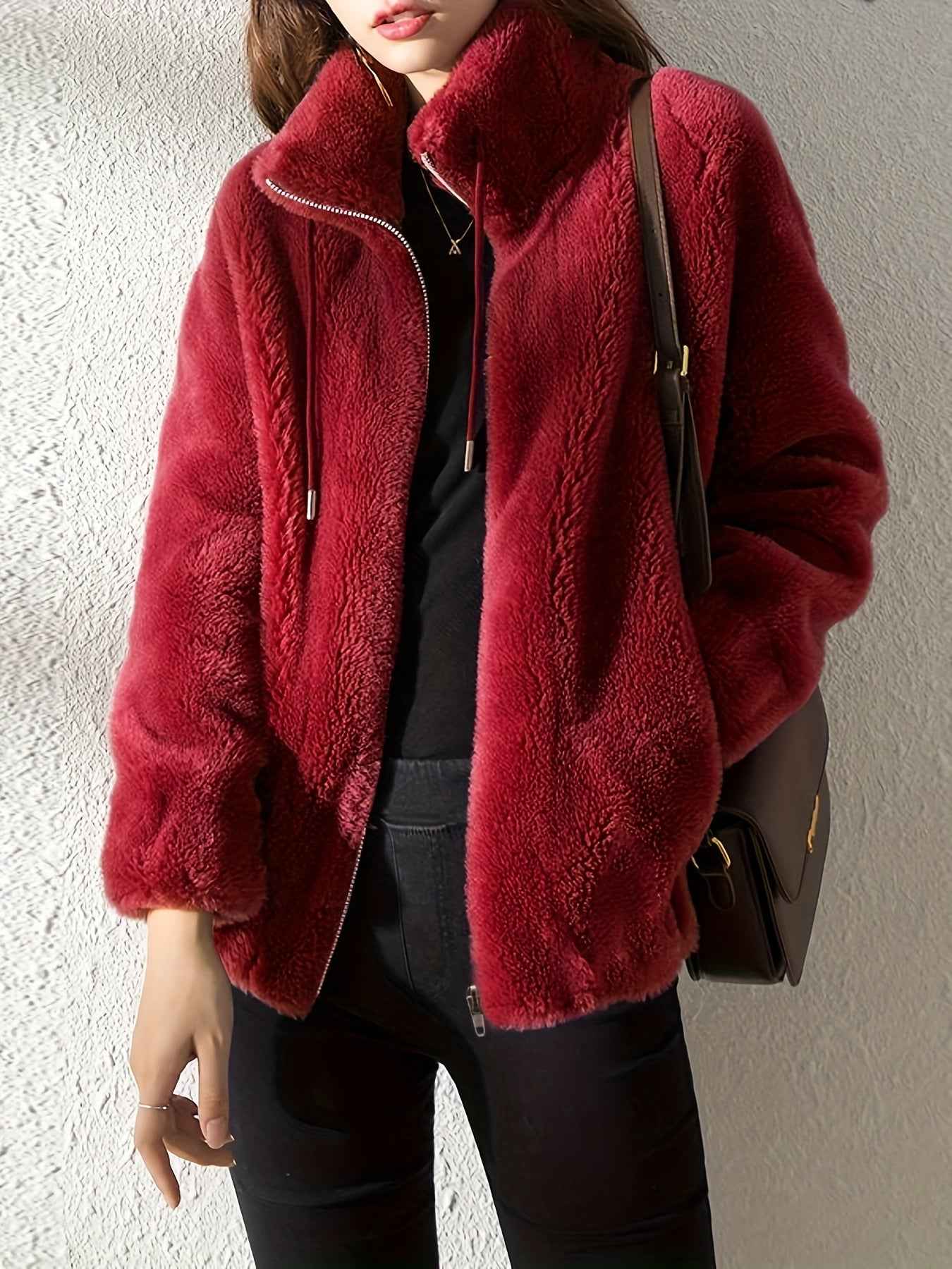 Jane Kuschelige Reißverschlussjacke