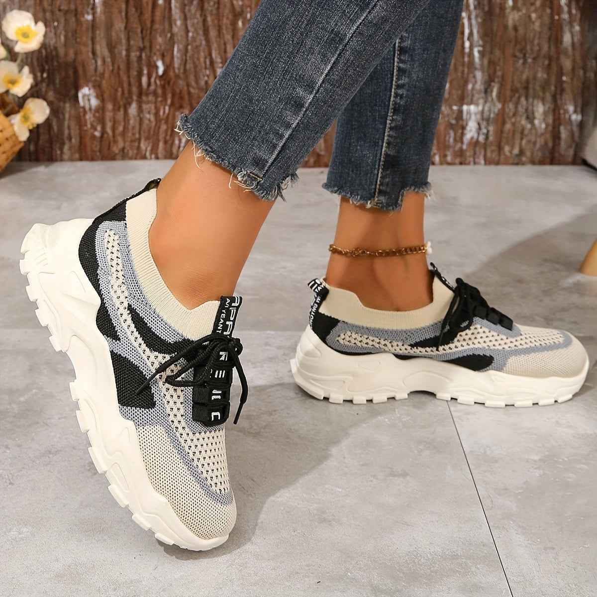 Amanda atmungsaktive Mesh-Sneaker mit flexibler, bequemer Passform