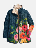 Amaya Vintage-Quiltjacke mit Blumendruck – Zeitloses Muster, kuschelig & schick