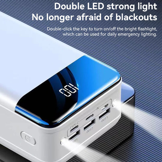 Velindra 50000mAh Hochkapazitäts-Powerbank mit Schnellladefunktion für Handy, Tablet und Laptop