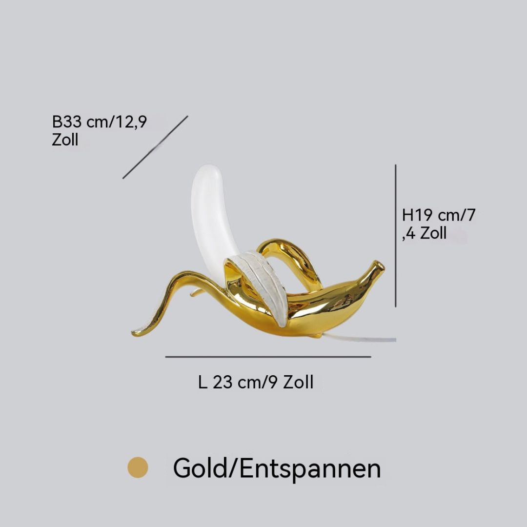 Art-Deco Bananen-Tischlampe - Dekoratives Akzentlicht