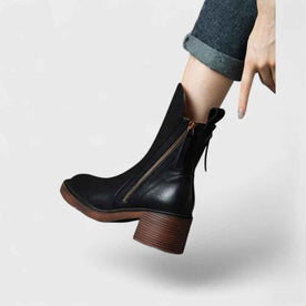 Echte Lederknöchelstiefel, elegant und langlebig