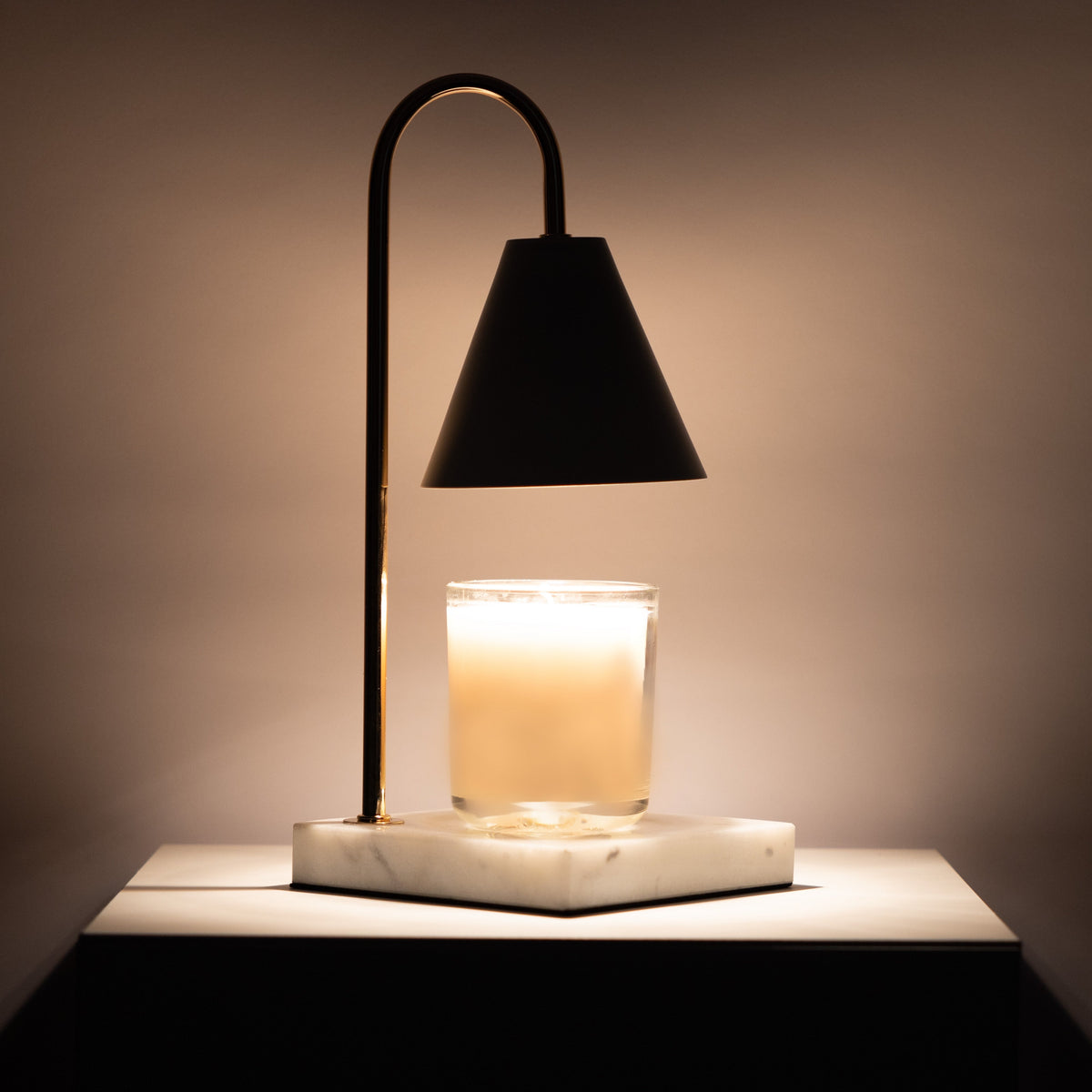 Marmor Kerzenwärmer-Lampe - Flammenlose Wachsschmelzlampe mit Timer