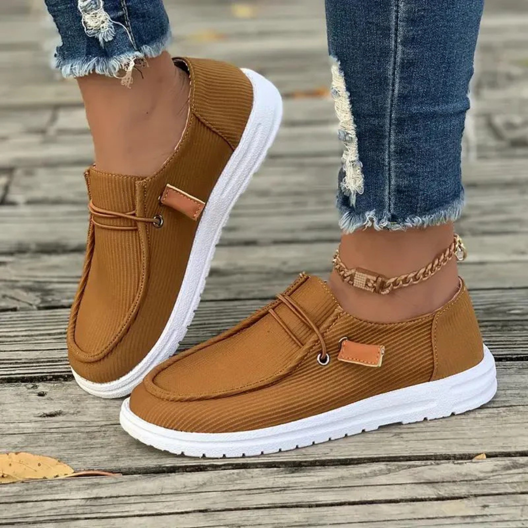 Bekväma dam-släta slip-on-skor – Lätta att ta på, komfort hela dagen