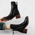 Echte Lederknöchelstiefel, elegant und langlebig