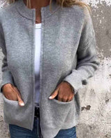 Atmungsaktive leichte Strickjacke mit offenem Strickmuster für einen mühelosen lässigen Stil