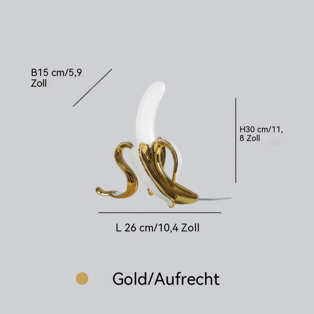 Art-Deco Bananen-Tischlampe - Dekoratives Akzentlicht