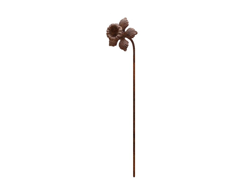 Narzisse - Metallischer rostiger Blumentopf für den Garten, zum Rosten entworfen