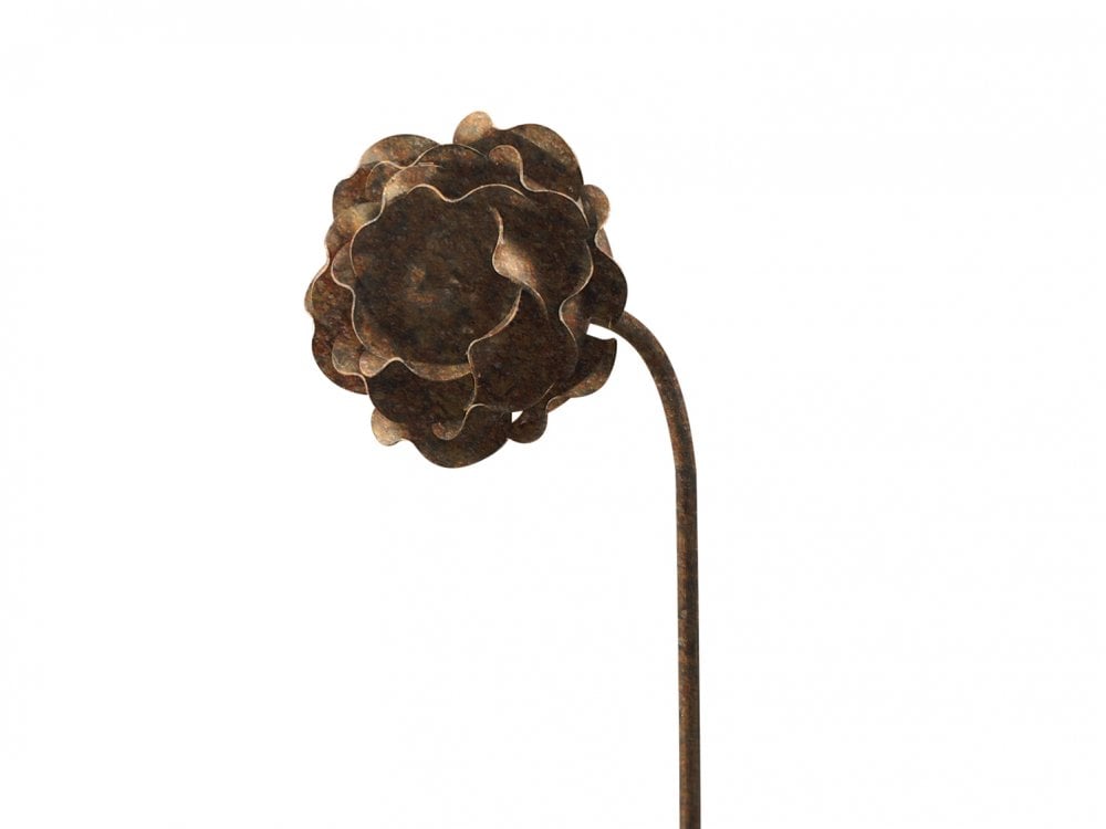 Rose - Metallischer Rostblumen-Gartenstecker zum Verkahlen