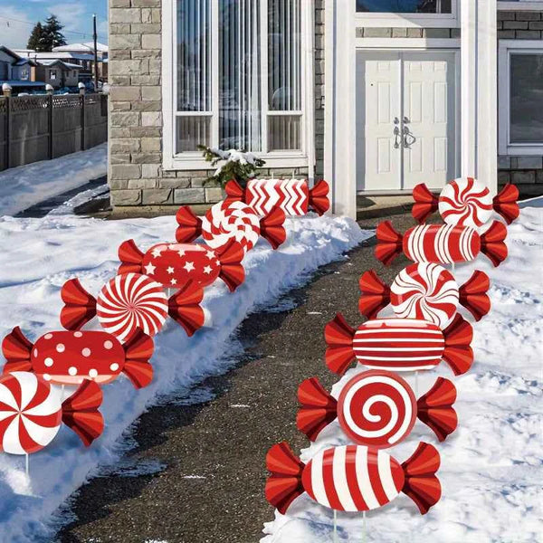 CandyLume - Weihnachtskamin-Dekoration mit Zuckerstange