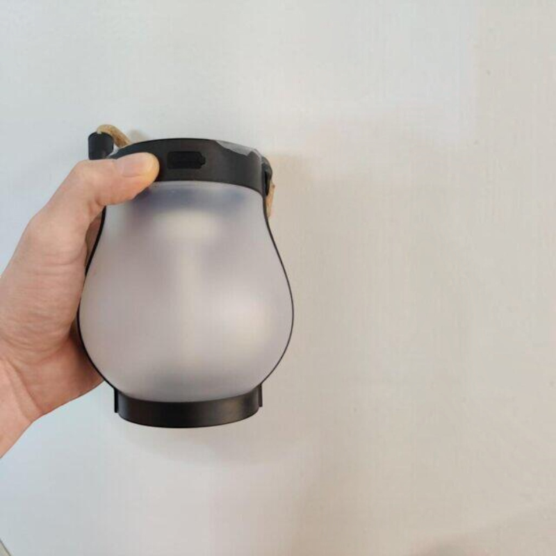 Garden – Lighting – Lanterns : Buiten Vlamlamp Zwart - Solar & Type-C Oplaadbaar Effectlicht in