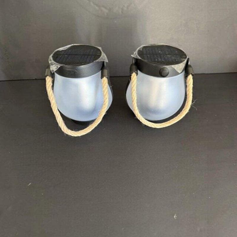 Garden – Lighting – Lanterns : Buiten Vlamlamp Zwart - Solar & Type-C Oplaadbaar Effectlicht in
