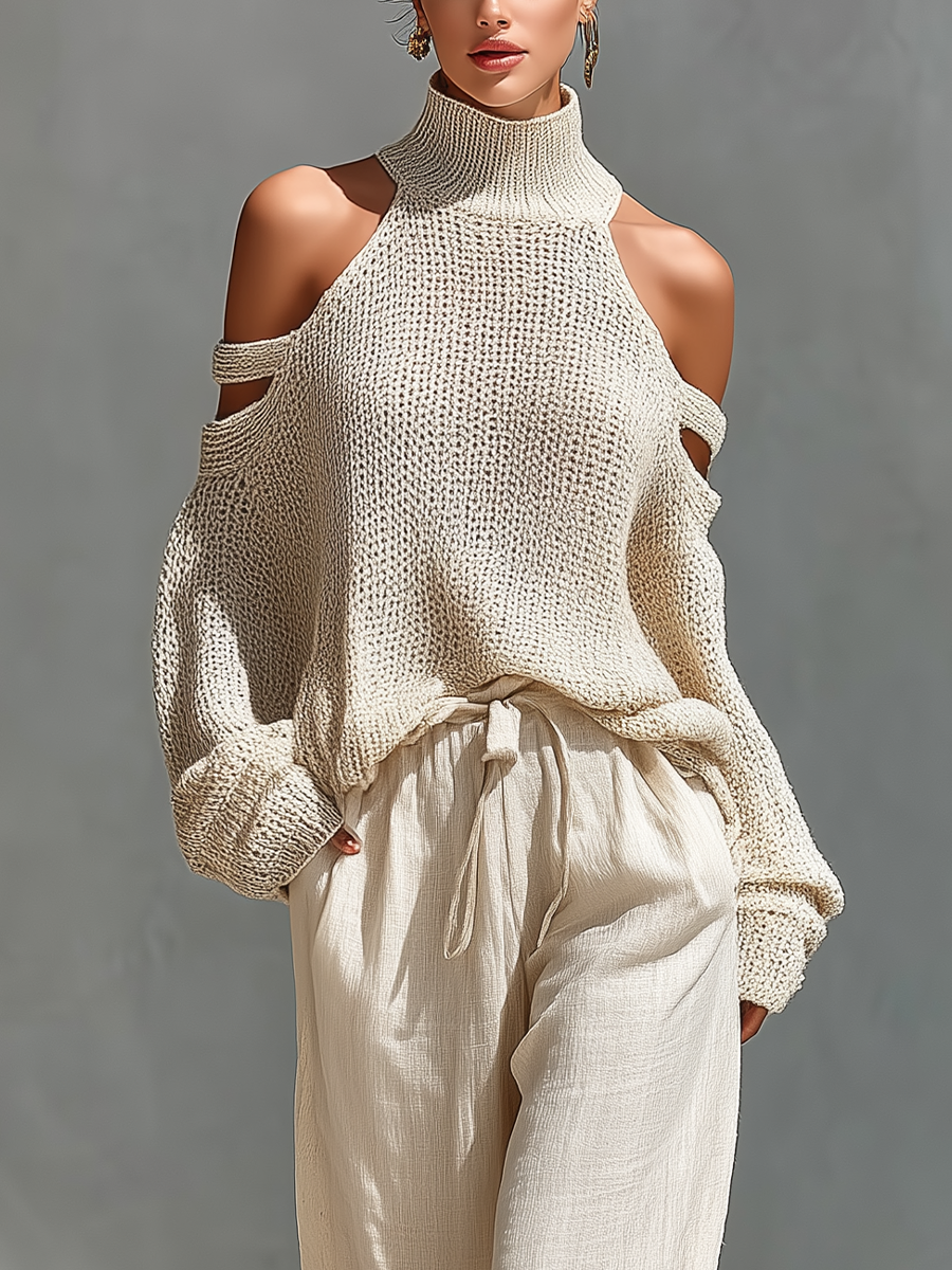 Liora | Gestricktes Cold-Shoulder-Set