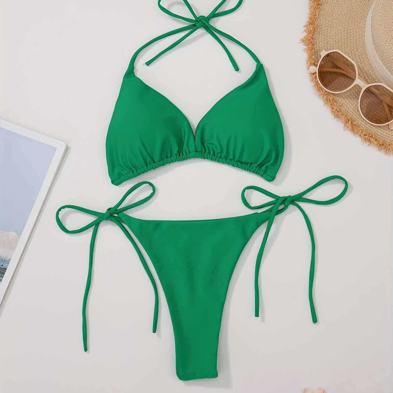Halter-Bikini mit V-Slip
