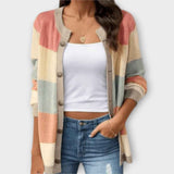 Elegant og behagelig stribet cardigan til damer
