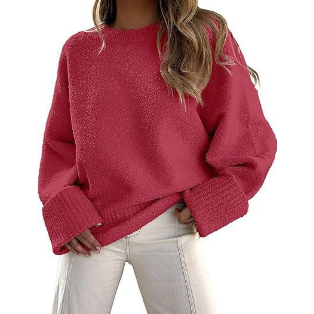 Gemützlicher Oversize-Flausch-Strickpullover – wolkenweicher Komfort, lockere Passform