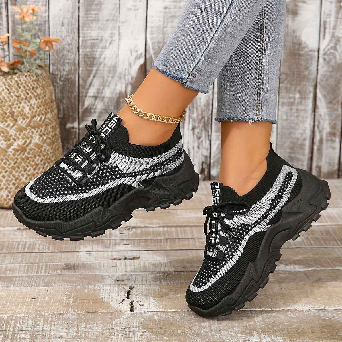 Amanda atmungsaktive Mesh-Sneaker mit flexibler, bequemer Passform