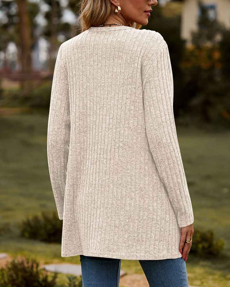 Elegante Damen-Langarm-Strickjacke für stilvollen Komfort