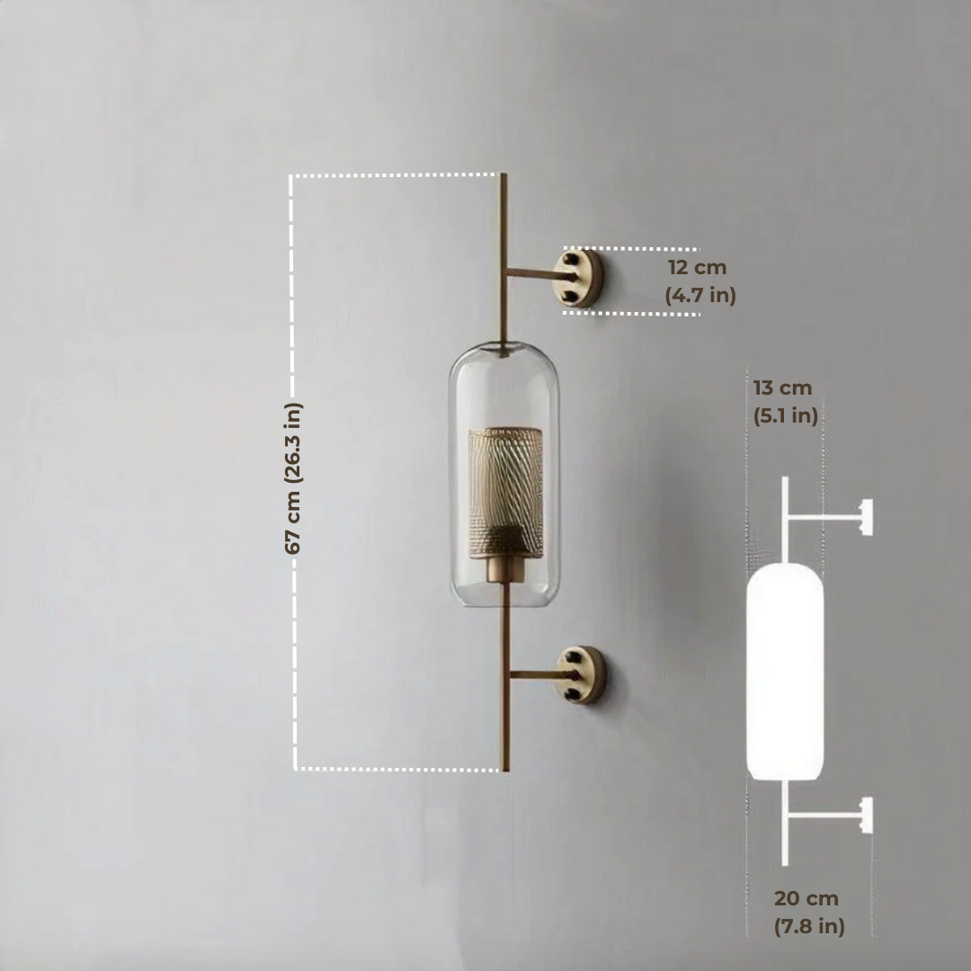 Luxus Wandaufkleber – Modernes Skandinavisches Design mit Glas- und Metall-Finish für einen eleganten Akzent