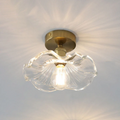 Elegante lampada da soffitto con design in vetro a ibisco per un'illuminazione raffinata