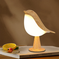 Lámpara de mesa con ventana de pájaro, divertida y decorativa